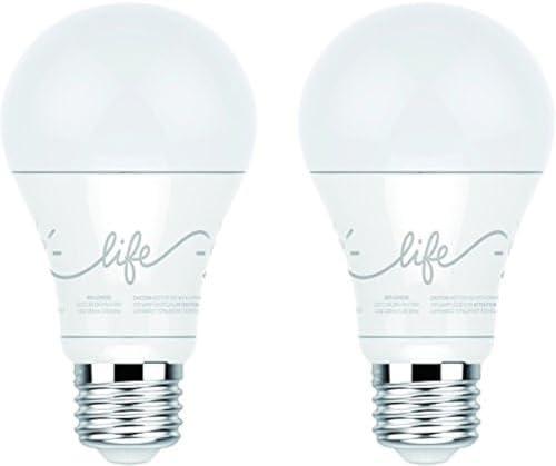 C by GE A19 C-Life Smart LED Light Bulb by GE Lighting, 2-Pack, Works with Alexa