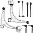 Front Lower Control Arm Suspension Kit Fit for 2004-2012 Chevrolet Malibu 2005-2010 Pontiac G6 2007-2009 Saturn Aura with Ball Joint Tie Rods K620180 K620179-8 pcs