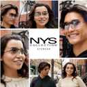 NYS Collection Aviator Sunglasses Women Men Classic 100% UV400 Protection (Clear)