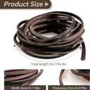 3mm Flat Leather Cord 3 Metres, Leather Strips, Leather Shoe Laces for Boot Laces, Necklace, Bracelets, Jewelry Making, Crafting, Baseball Glove Repair