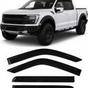 2015-2026 Tape-On Rain Guards for Ford F150 SuperCrew Side Window Deflector Visors (Crew cab only) XL XLT Lariat King Ranch Platinum Limited Lightning 2018 2019 2020 2021 2022 2023 2024 2025