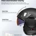 ILM Vintage Full Face Modular Motorcycle Helmet for Adults Men ATV UTV Snowmobile with 180 Reversible Chin Guard DOT ILM-B707(Matte Black, L)