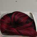 Hair wig black and dark red