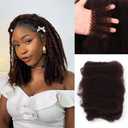 Afro Kinky Bulk Blend Human Hair 18 Inch 100 Gram Afro Kinky-Curly Blend Hair Bulk for Mini Twist Dreadlock Extensions Micro Locs Repair Soft 4C Curly for Braids (4#)