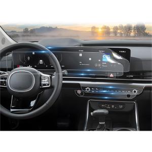 CDEFG 4Pcs for 2025 2026 Kia Carnival Screen Protectors, 12.3 Inch Touchscreen All-in-One & AC, (LX, LXS, EX, SX, SX Prestige) 2025+ Accessories Nano Film