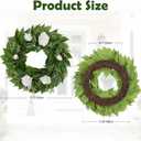 18 Inch Artificial Camellia Wreath for Front Door Spring Summer Door Wreaths Floral Wreath for Farmhouse Wedding Wall Mantel Porch Window All Season Indoor Outdoor Home Decor