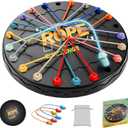 Rope Untangling Puzzle Game, Educational Strategy Board Game for Kids & Adults, Family Travel Party Games with Multi-Level Challenges, Gifts for All Ages(Manual on Box) (Large(8.8 in))