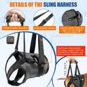SlowTon Dog Lift Harness - Adjustable Dog Sling for Medium Large Dogs, Hind Leg Support to Help Rehabilitate, Soft Padded Dog Support Harness for Elderly, Injured, Arthritic, Disabled Dogs, XL