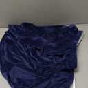 Rectangular Velvet Cover For Ottoman Pouf, Elastic, Size M, With Storage, Protective Cover For Sofa, Footrest And Stool. ( Royal Blue)