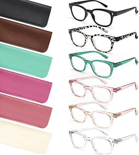 BLS BLUES Reading Glasses for Women, Blue Light Blocking, Vintage Computer Eyewear, +1.25 