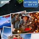 Better Office Products Glossy Photo Paper, 8.5 x 11 Inch, 100 Sheets, 200 gsm/53LBS, Letter Size, 100-Count Pack
