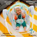 Bright Starts Portable Automatic 6-Speed Baby Swing with Adaptable Speed, Taggies, Music, Removable-Toy-Bar, 0-9 Months 6-20 lbs (Whimsical Wild)