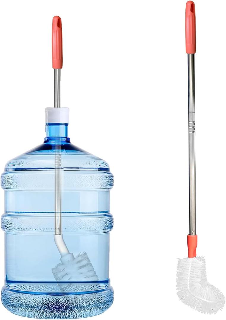 2-Pack Bucket Brush, Kettle Brush, Cleaning Extra Long Bottles, Gallon Jug Cleaner, Water Bottle Cleaner, Stainless SteelMulti-Scenario