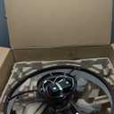 VOLISUN Low Profile Ceiling Fans with Lights and Remote, 19.7in Fandelier Ceiling Fan Flush Mount, 3000K-6500K Smart Bladeless LED Fan Light, Brown Modern Ceiling Fans with Lights for Bedroom