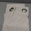 NICETOWN Natural Linen Curtains 84 inch Long 2 Panels Set, Grommet Top Thick Linen Burlap Semi Sheer Vertical Drapes Privacy Assured with Light Filtering for Bedroom/Living Room, W55 x L84