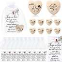 Fumete 50 Sets Funeral Favors for Guests Bulk Pocket Hug Wooden Heart Token with Red Cardinal Greeting Cards and Organza Bags Memorial Day Gifts for Church Family Celebrations of Life Favors