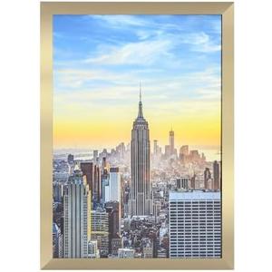 Frame Amo 4x11 Black Modern Picture Frame, 1 inch Border, Acrylic Front, for Wall or Table