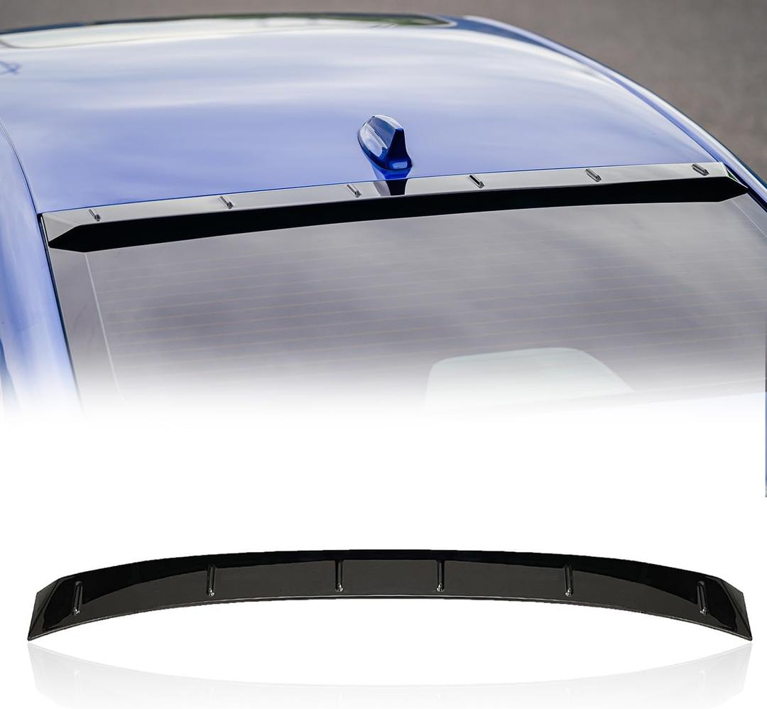 Xprite Rear Roof Spoiler Compatible with Honda Civic 2021-2025 4DR Sedan, 11th Civic Roof Window Spoiler, Rear Window Visor Spoiler Wing, JDM Style ABS Material- Glossy Black