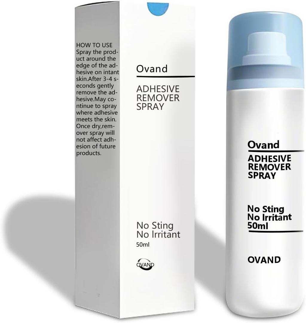 Adhesive Remover Spray,No Sting Medical Adhesive Remover for Skin,Ideal for Ostomy Patients,Sensitive Skin and Bandage Removal,Alcohol Free,50 ml