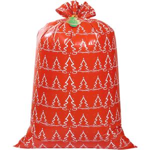 Extra Large Christmas Gift Bags 56"X 36",1 Pcs Oversized Reusable Durable Plastic Jumbo Giant Big Gift Bags with Gift Tag for Christmas Presents Wrapping Goodie Bags Kids Bicycle Bike