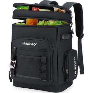 Hulongo Large Waterproof Insulated Cooler Backpack for Men & Women, Leak Proof Cooler Backpack for Camping, Beach, Fishing, Picnic, Travel, Outdoor, 30L, 48Cans