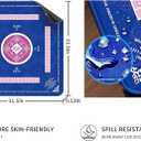 Mahjong Mat - Non-Slip, Noise Reduction, Waterproof Surface Gaming Mat 31.5''*31.5'' for Mahjong, Table, Board Games, Poker, Dominoes, 32.4 inches x 32.4 inches x 0.11 inches