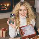 for iPhone 16 Pro Max Case,Stained Glass Rose Garden Pattern,Military-Grade Drop Protection,Elegant Floral Soft Slim TPU Protective Cover with Camera Protection for Girls