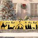 Christmas Banner Night Nativity Banner Holy Scene Decor Backdrop 78x17 Inches Festive Holiday Party Wall Decor Outdoor Indoor Welcome Banner Wall Hanging for Party Decoration Supplies