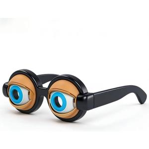 Funny Prop Glasses, Blinking Eye Glasses, Crazy Eyes Kinetic Winking Glasses, Novelty Funny Party Costume Props For Adults (Black)