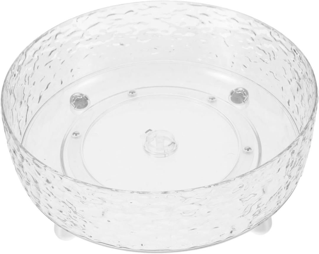 Diamond Pattern Rotating Tray Seasoning Organizer Bathroom Vanity Organizer Makeup Skincare Storage