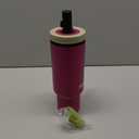 Tumbler with Handle,36 oz Ceramic Lined Travel Mug Water Bottle with Straw,Vacuum Insulated Stainless Steel Cup with Lid,Fits Cup Holder, Leak Resistant Press-in Lid, Purple (Fuchsia Berry Purple)