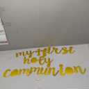 My First Holy Communion Banner Religious Celebration Hanging Swirls Decorations My Baptism Christening God Bless Theme for Kids Boy Girl First Holy Communion Party Supplies