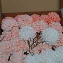 Artificial Wedding Dahlia Flowers 25 pcs Fake Roses with Stem for DIY Wedding Decor Centerpieces Arrangements Bouquets (Shades of Pink)