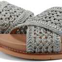 Earth Women's Flurry Flat Sandal (6.5, Medium Blue 420)