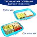 2-Pack Avocado Saver, Onion Saver  Stacking Food Storage Trays, Food Preservation Tray for Avocados, Onions, Broccoli, Carrots, Chicken and Beef, Freezer Safe