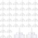 Tioncy 36 Pcs Condiment Squeeze Bottle Replacement Cap Plastic Wide Mouth Squeeze Lids for 63mm Emptying Bottle 2.76inch Natural Cone Tip Dispensing Caps for Kitchen Dining Room Dispenses Sauce