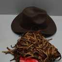 Kangaroo Park Ranger Brown Hat - Campaign Smokey Bear Fedora Adventure Hat for Men - Halloween Cosplay Theme Party Dress up Apparel