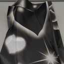 Black Heart 2000s Backdrop Banner 7x5ft Sweet Y2K Photography Background Early 2000s Party Decorations Photo Banner Props Supplies