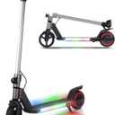 Foldable Electric Scooter for Kids, with Bright Front LED Lights,Shining Pedal, LED Display, Dual Brakes 150W Motor Kids Electric Scooter, UL2272 Certified