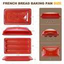 Baguette Bread Pan, Premium Nonstick French Bread Baking Pan, 3 Loaves Baguette Pan With lid, Heating Evenly for Sourdough, Italian Bread, Perfect for Creating Crisp Golden-Brown Crust Easy To Release