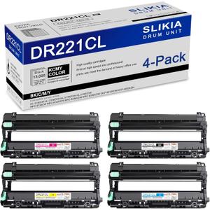 4-Pack BK/C/M/Y DR221CL Drum Unit: Compatible DR221CL DR-221CL Replacement for Brother HL-3140CW 3150CDN 3170CDW 3180CDW MFC-9130CW 9140CDN 9330CDW 9340CDW DCP-9015CDW 9020CDN Printer