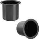 2Pcs Drop-in Cup Holder,304 Stainless Steel Automotive Cup Holders,Black Poker Table Drink Holder Dining Table Cinema Sofa Yacht Boats Cars Touring RV Car Drop-in Drink Cup Holder