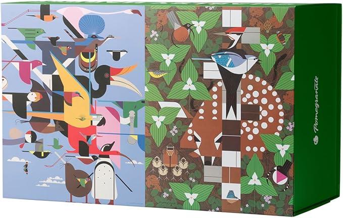 Pomegranate 120Piece Charley Harper Jigsaw Puzzle for Adults & Families, DoubleSided Mini Set of 4, Matte Finish, Snug Fit
