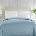 Luxury King Size Duvet Cover Only - Premium 400 Thread Count, Natural 100% Cotton Duvet Cover King, Soft Sateen Weave, Button Closure and Corner Ties - Sky Blue (No Comforter)