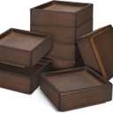 Wood Bed Risers, Heavy Duty Wood Blocks, 1 inch Stackable to 2 inch 3 inch 4 inch High, Furniture Risers for Couch Sofa Cabinet Ottoman End Table (8pcs Square)