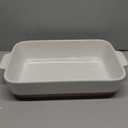 MALACASA Baking Dish 4.8 Qt Ceramic Casserole & Lasagna Pan, 9x13 Inch Deep Rectangular Oven Safe Dish with Handles for Baking, Roasting, Serving (Khaki & White) - Series Tara