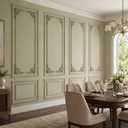 DoubleFill Wall Molding Kit Premade Molding Panel with Corner Accent, Rose