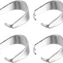 uxcell 200Pcs Pinch Clip Clasp, 4 x 9mm Pinch Clip Pendant Bail Connector Stainless Steel Pinch Bail for Pendants Jewelry Making DIY Craft, Steel Color