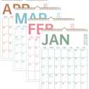 2 x Comix 2026 Wall Calendar 11.5x14 Inch - 12 Month Jan to Dec 2026, Thick 120GSM Paper, Large Blocks Monthly Calendar for Notes, Home Office & School Scheduling (Colorful Large Text)