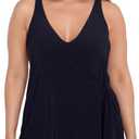 TrimShaper Women's Standard Lola Swim Dress, Black
 (18, Black)